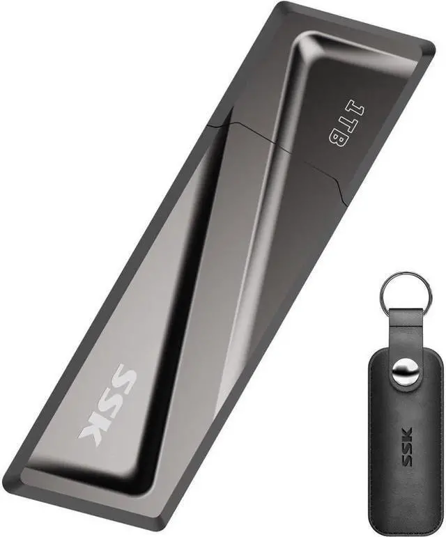 Main image of 1TB USB SSD Solid State Flash Drive 550MB/s Super-Fast Transfer Speed USB 3.2 Gen2 Thumb(Jump) Drive Memory Stick + USB C Adapter for Type-c Smartphone, Laptop, MacBook/Pro/Air and More