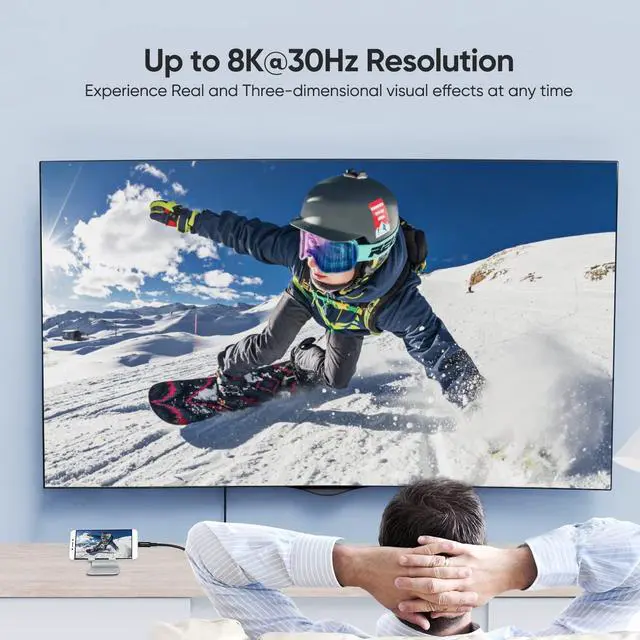 Alt view image 3 of 7 - CableCreation USB 4 Cable for Thunderbolt 4/3, [USB-IF Certified] 2.6FT 40Gbps 100W USB C Cable, 8K 30Hz or Dual 4K 60Hz Video, Compatible with USB-C Docking Station, Hub, eGPU and More, 0.8M