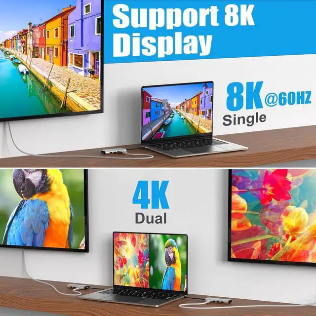 Alt view image 4 of 7 - Short USB C Cable, 40Gbps USB4 Cable Compatible with Thunderbolt 4/3 Interface, USB C to USB C Cable Supports 8K Display.