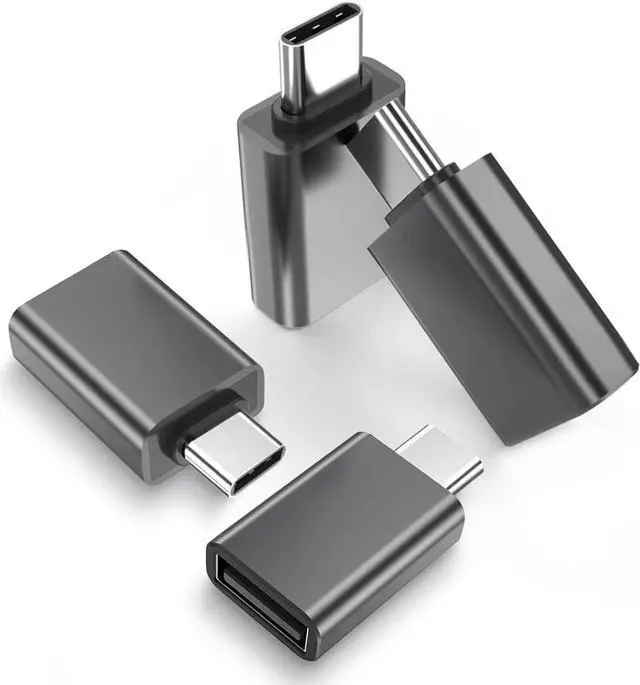 Main image of USB C to USB Adapter 4 Pack,USBC Male to USB A 3.0 Female OTG Adapter,Type C Thunderbolt 3 Converter for i-Phone 15 Pro Max Plus,MacBook Air,Mac,iPad,Sam-sung Galaxy S24 S23 S22,Surface Go