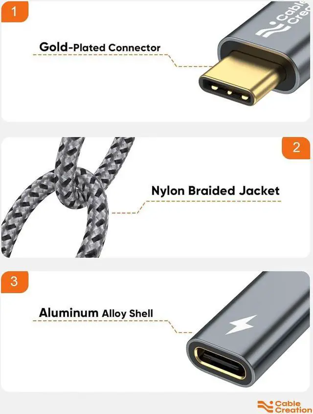 Alt view image 3 of 7 - CableCreation USB C to 3.5mm Headphone and Charger Adapter with PD 100W 60W Fast Charging, USB C to Aux Audio Jack Type C to Aux Cord for iPhone 15, Galaxy S24/S23/S22 Ultra+, iPad Pro/Air, Pixel 8/7+