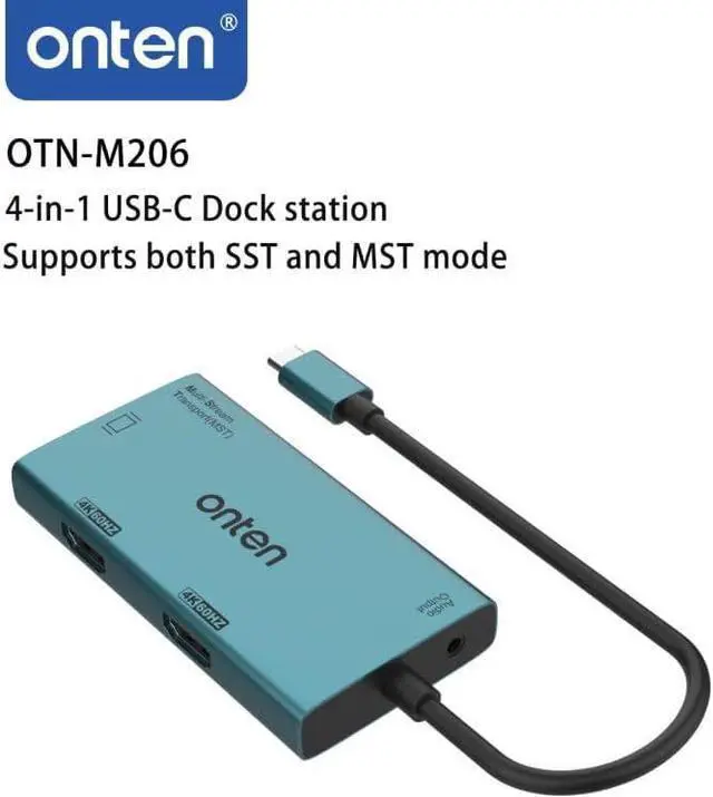 Alt view image 5 of 6 - ONTEN USB-C to Dual HDMI and VGA Adapter