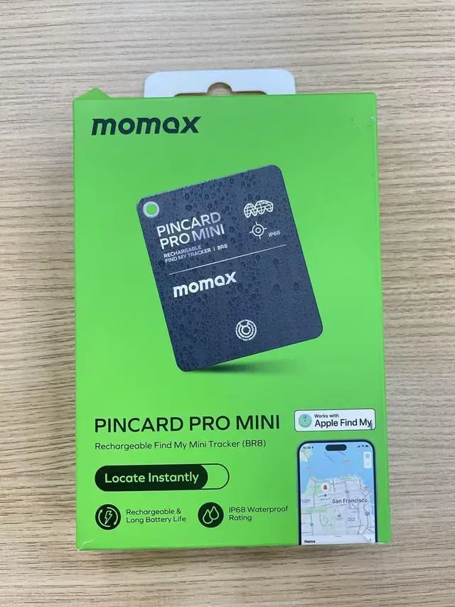 Alt view image 7 of 7 - Momax Rechargeable Bluetooth Tracker, Key Finder IP68 Waterproof, Up to 328ft Range, Smart Tracking Tag for Keys, Bags, Luggage, Wallet and More, Mini Size, iOS Only