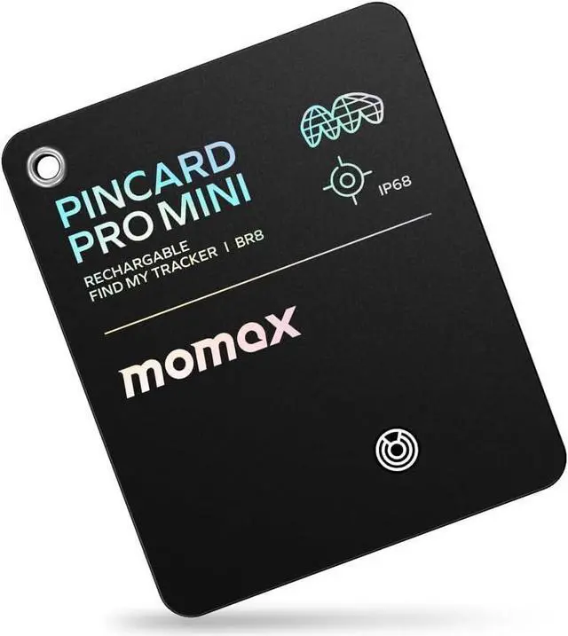 Main image of Momax Rechargeable Bluetooth Tracker, Key Finder IP68 Waterproof, Up to 328ft Range, Smart Tracking Tag for Keys, Bags, Luggage, Wallet and More, Mini Size, iOS Only