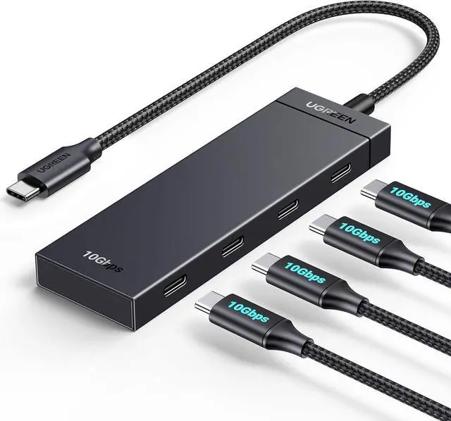 Main image of UGREEN USB C Hub, 10Gbps 4 in 1 USB 3.2 Adapter with 4 USB-C 3.2, 4 Ports USB C Splitter Extender for MacBook Pro/Air, iPad Pro, iPhone 15/15 Pro Max, Surface, PC, Laptops and More