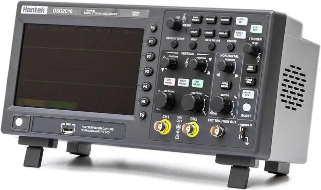 Alt view image 5 of 6 - Hantek DSO2C10 Digital Storage Oscilloscope 100MHz Bandwidth 2CH Dual Channel 1GSa/s 8M Memory Depth with High Voltage Probre