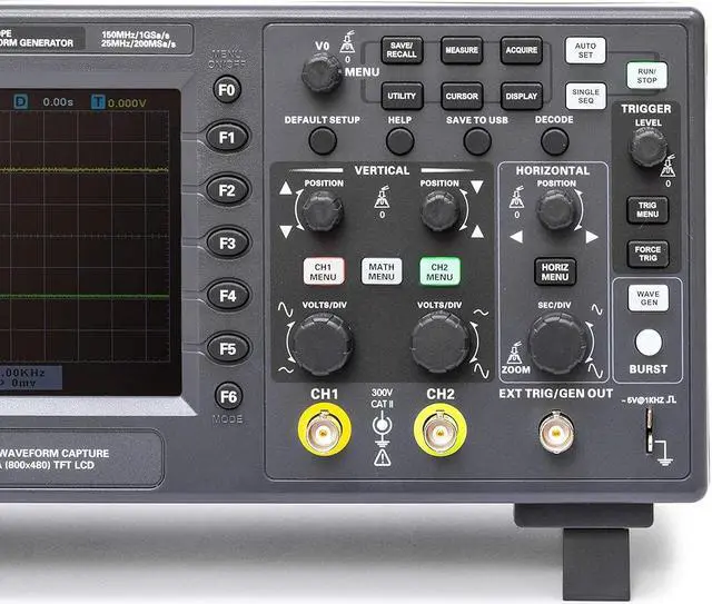 Alt view image 7 of 7 - Hantek DSO2D15 Digital Storage Lab Oscilloscopes150MHz Bandwidth 2CH Dual Channel 1GSa/s 8M Memory Depth with 1CH Waveform Generator with High Voltage Probe
