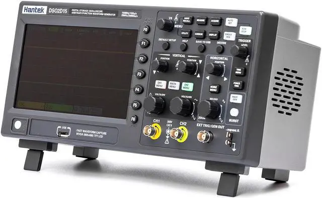 Alt view image 5 of 7 - Hantek DSO2D15 Digital Storage Lab Oscilloscopes150MHz Bandwidth 2CH Dual Channel 1GSa/s 8M Memory Depth with 1CH Waveform Generator with High Voltage Probe