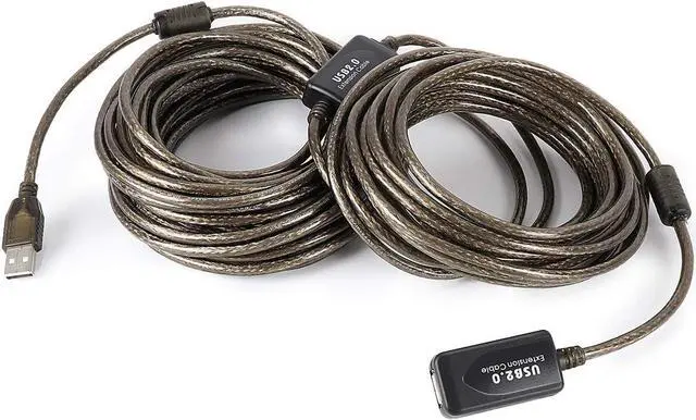 Alt view image 7 of 7 - USB 2.0 Extension Cable 50ft, Type A-Male to A-Female Active Repeater Extender Cord Compatible with Game Consoles, Printer, Camera