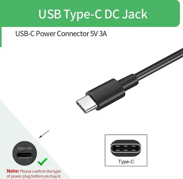 Alt view image 2 of 5 - 5V 3A USB C/Type-C Power Supply Adapter, 5 Volt 3000mA Power Cord Adapter for Raspberry Pi 4 Model B 1GB/2GB/4GB and More 5V 15W Office or Home Devices,UL Listed FCC