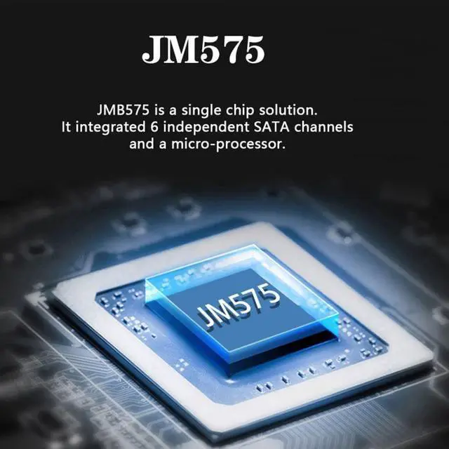 Alt view image 4 of 7 - M.2 B+M-Key SATA to 5 SATA 3.0 Port Multiplier Extension Card Adapter for Motherboard SATA Hard Drive Port Extension JMB575 Chipset