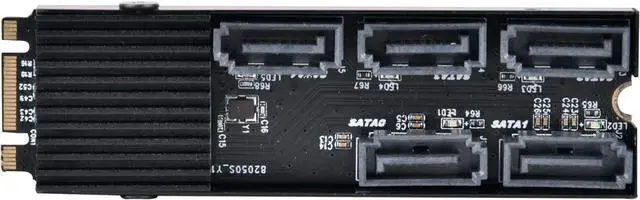 Alt view image 2 of 7 - SilverStone Technology ECS07 5-Port SATA Gen3 6Gbps Non-RAID M.2 PCIe Storage Expansion Card, SST-ECS07