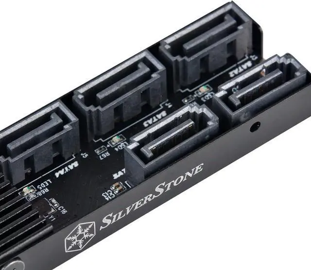 Alt view image 7 of 7 - SilverStone Technology ECS07 5-Port SATA Gen3 6Gbps Non-RAID M.2 PCIe Storage Expansion Card, SST-ECS07