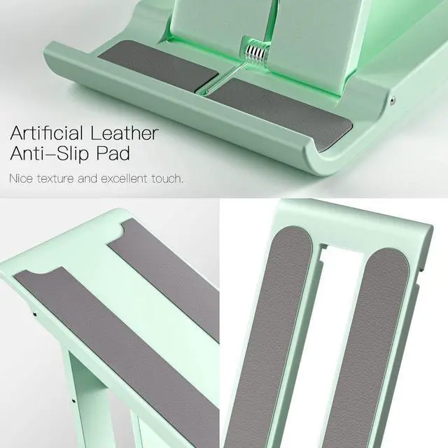 Alt view image 6 of 6 - 2 Pack Cell Phone Stand, Adjustable Foldable Mini Mobile Phone Holder for Desk Compatible with iPhone/Kindles/Smartphones (White)