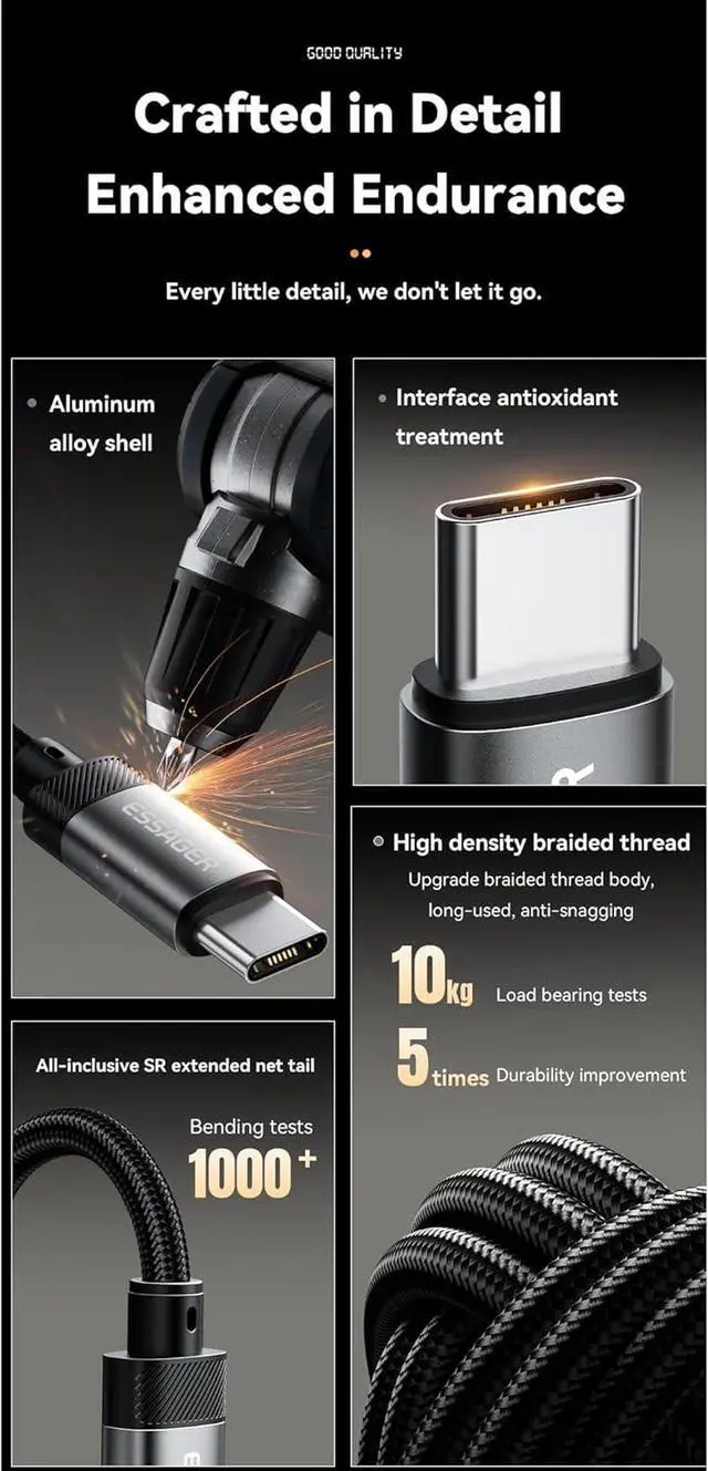Alt view image 7 of 7 - USB C to 3.5mm Audio Adapter, Hi-Res DAC Aux Headphone Jack Female Nylon Cable for iPhone 16 Pro Max, 15 Pro Max/15 Pro/15 Plus, Galaxy S24/S223/S22 Ultra, Pixel, and More Type C Devices