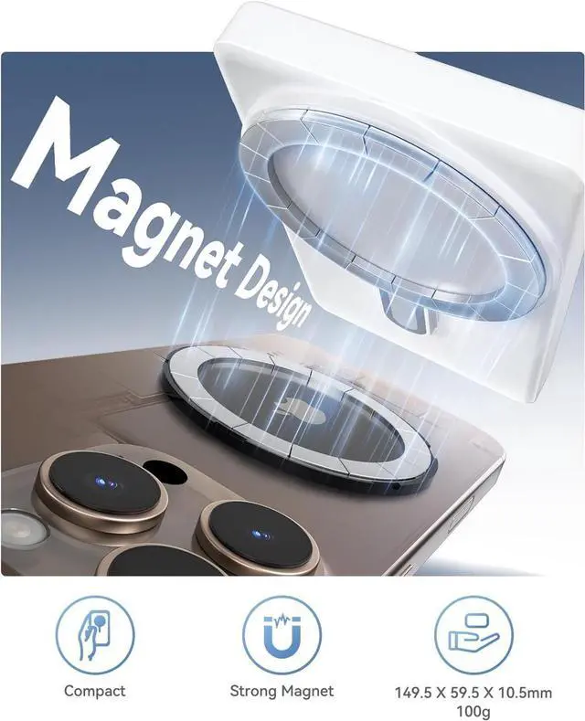 Alt view image 3 of 7 - ESSGAER Magnetic Phone Vlog Selfie Monitor Screen, HD Display with Bluetooth Remote for Selfie Vlog Live Stream TikTok Compatible with iPhone & Android