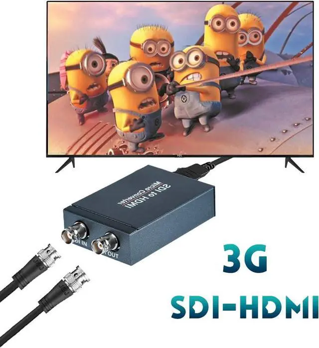Alt view image 3 of 7 - SDI to HDMI Converter, SDI in HDMI Out with SDI Loopout, 1080P@60Hz Audio Embedder Support HDMI 1.3, 3G/HD-SDI Auto Format Detection Extender for Camera CCTV