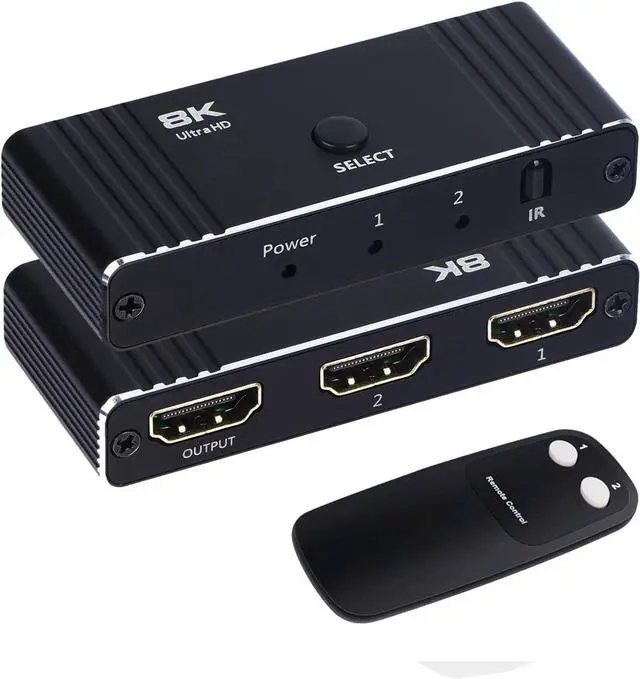 Main image of HDMI Switch, 8K Bi-Directional HDMI 2.1 Switcher Splitter, Supports 8K@60Hz, 4K@120Hz, 1080P@240Hz, HDR, 3D, Dolby Compatible with PS5 Xbox Blu-Ray Player etc