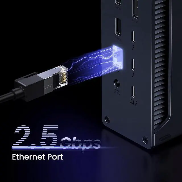 Alt view image 2 of 7 - Revodok Max 213 Thunderbolt 4 Dock, 13-in-1 40Gbps Docking Station with Dual 4K@60Hz or Single 8K Display, 90W Charging for Laptop, 2.5GbE, SD/TF 4.0 for MacBook Windows PC Laptops and More