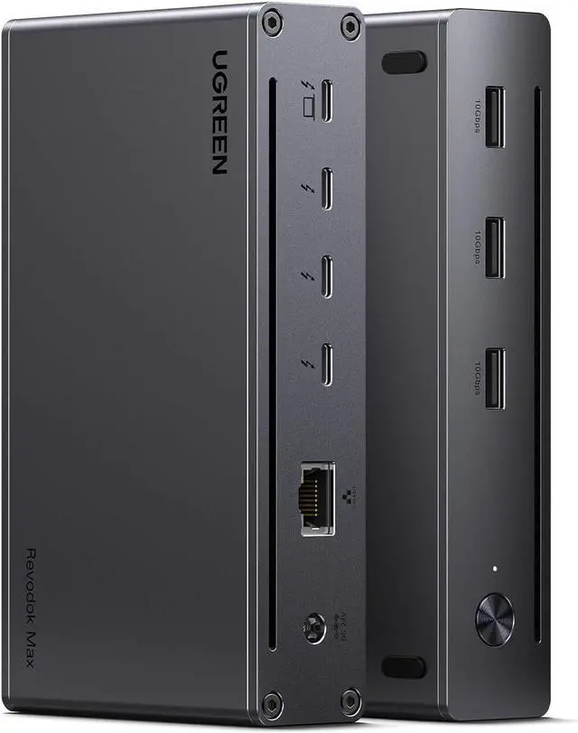 Main image of Revodok Max 208 8-in-1 Thunderbolt 4 Dock - 40Gbps Hub, 3 x Thunderbolt 4, Dual 4K@60Hz or Single 8K Display, 85W Charging, Gigabit Ethernet, 3 x USB A 3.2 for Mac M1/M2/M3/M4 Pro/Max