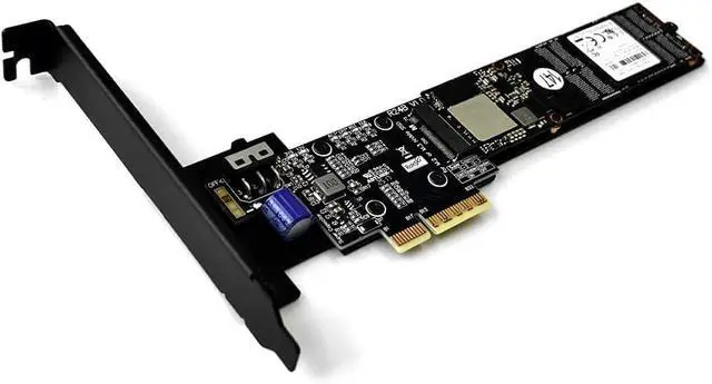 Alt view image 2 of 7 - ADT PCIe 5.0 x4 to M.2/M.3 NVME SSD Adapter Card 128G/bps with Bracket Compatible with M.2 NVMe 2230 2242 2260 2280 22110 SSD (R24B)