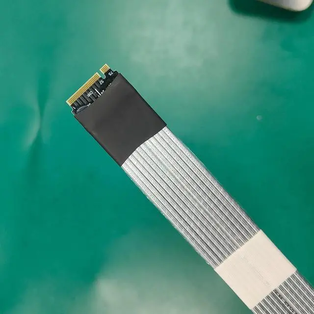 Alt view image 3 of 4 - ADT-Link Pcie 4.0 M.2 NVMe to PCI Express x4 Extender Adapter Cable with Metal Shield for PCIe x4 SSD RAID, LAN, Capture Cards to M.2(Ultra SSD, M-Key) Extension (15cm, K42ST)