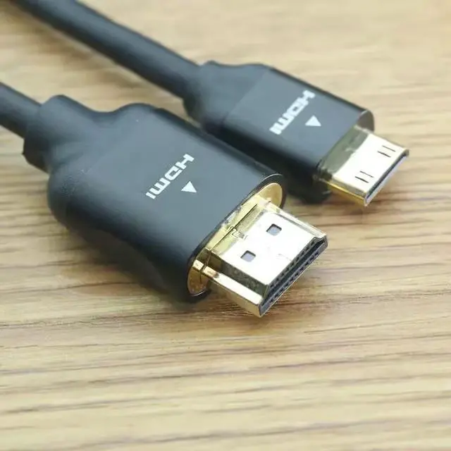 Alt view image 2 of 3 - Mini HDMI to HDMI Cable 6FT, Ultra Slim & Flexible Soft Mini HDMI Cable Supports 3D/4K@60Hz/18gbps/2160P/1080P