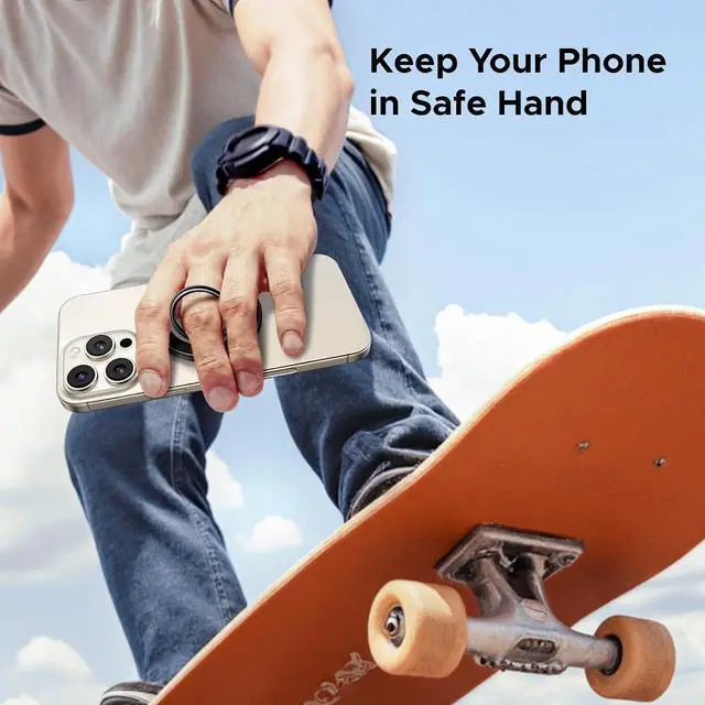 Alt view image 5 of 7 - Magnetic Phone Grip for MagSafe Phone Holder, Universal Strong Magnetic Ring Phone Stand Compatible with iPhone 16 Pro, iPhone 15 Pro Max, iPhone 14 13 12, MagSafe Accessories