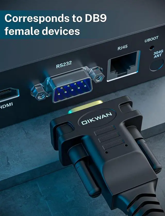 Alt view image 5 of 7 - 6ft USB to Serial Adapter,USB to RS232 DB9 Female Serial Cable with FT232 Chipset Supports Windows 11 10 8 7 Mac Linux