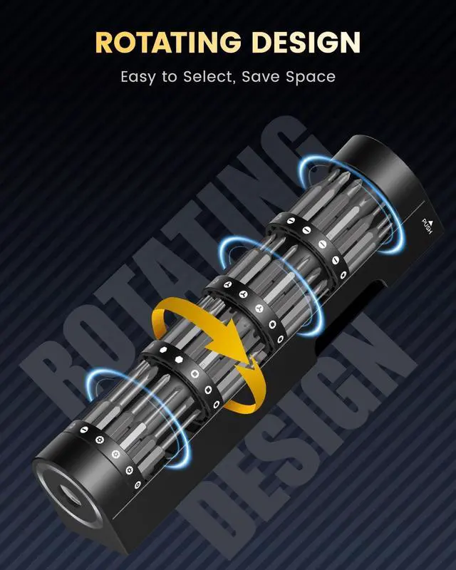 Alt view image 3 of 6 - Electric Screwdriver Set, Rechargeable Cordless Screwdriver Kit, Precision Repair Tool Kit with Bits, LED Lights, Charging Cable, Carrying Case, for Watches, Phones, Glasses