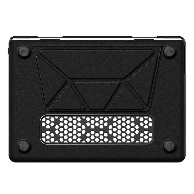 Alt view image 7 of 7 - Case for MacBook Pro 16 inch 2024-2021 A3403 A3186 A2991 A2780 A2485 M4-M1, Shock-Absorbing Protection Case with Magnetically-Folio Stand &Mouse Pad/Bag (Leather-Like Color Black)