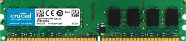 Main image of Crucial 2GB Single DDR2 667MHz (PC2-5300) CL5 Unbuffered UDIMM 240-Pin Desktop Memory Module CT25664AA667
