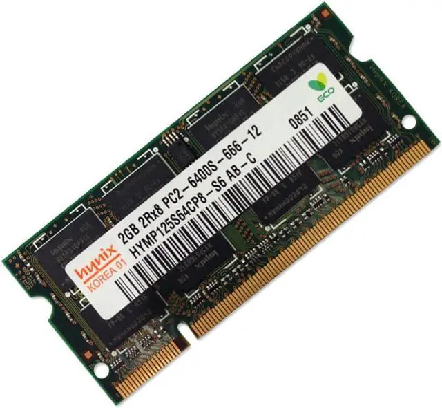 Main image of Hynix HYMP125S64CP8-S6 2GB DDR2 SODIMM 200pin PC2-6400 800MHz