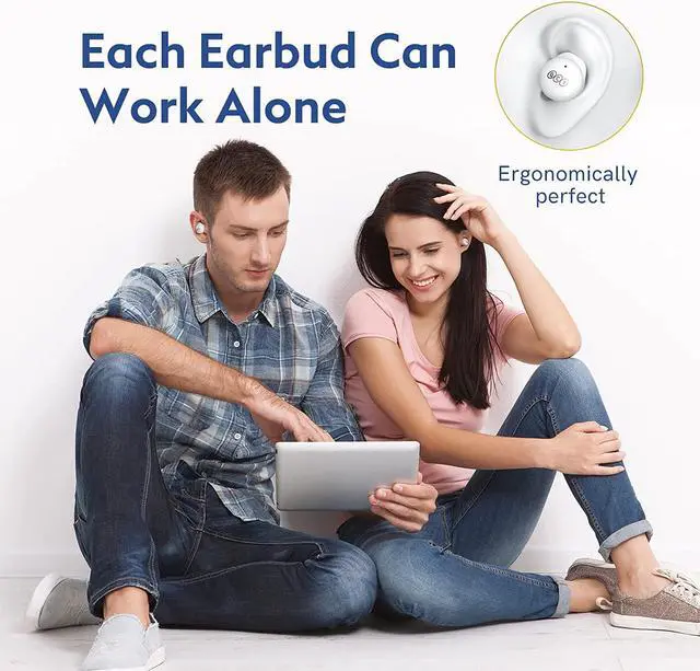 Alt view image 7 of 7 - QCY T17S True Wireless Earbuds, Bluetooth 5.2 Earphone with Mic, Qualcomm QCC3040 Waterproof in-Ear Headphones, CVC 8.0 Noise Reduction, AptX Low Latency Ear Buds, Deep Bass, 28H Playtime (White)