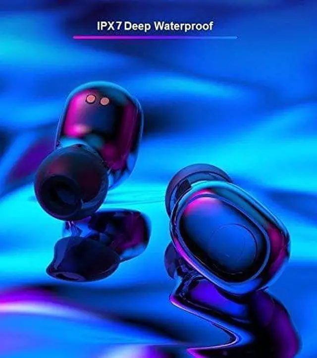 Alt view image 4 of 7 - Waterproof Bluetooth Earpiece, True Wireless Earbuds Bluetooth, Blue Tooth Earpieces for Cell Phones. Deep Bass, Cinema Quality Sound and Ideal connectivity. Includes Nice Charging case.
