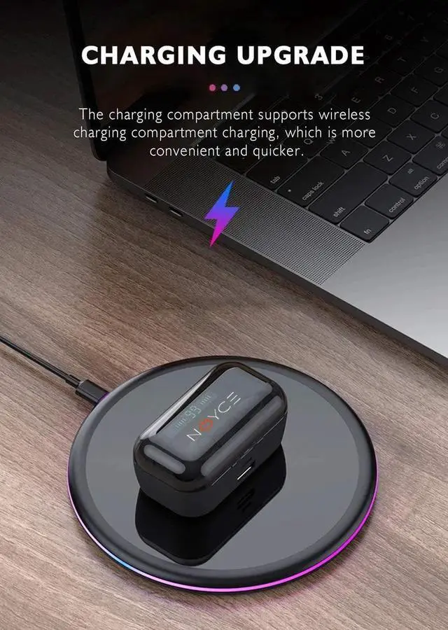 Alt view image 3 of 7 - Waterproof Bluetooth Earpiece, True Wireless Earbuds Bluetooth, Blue Tooth Earpieces for Cell Phones. Deep Bass, Cinema Quality Sound and Ideal connectivity. Includes Nice Charging case.