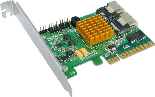 Alt view image 4 of 5 - HighPoint RocketRAID 2720SGL 8-Port SAS 6Gb/s PCIe 2.0 x8 RAID HBA