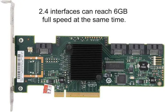 Alt view image 3 of 7 - SSD Array Card 4-Port RAID Storage Controller Card 6GB SATA/SAS Array Card for LSI IR/IT Mode, for Windows 10/8/7 with Driver(LSI IR)