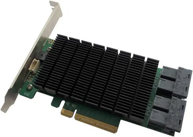 Alt view image 2 of 4 - HighPoint Technologies RocketRAID 3740C PCIe 3.0 x8 16-Port 12Gb/s SAS RAID Controller (RR3740C)