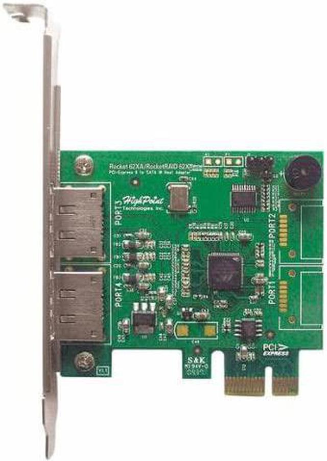 High Point RocketRAID 622 2 eSATA Port PCI-Express 2.0 x1 SATA 6Gb/s RAID Controller 