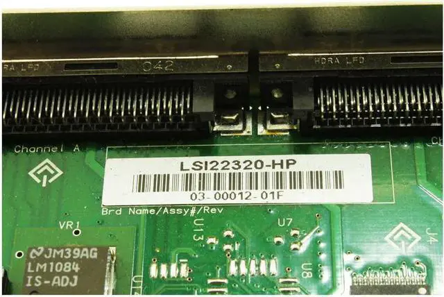 Alt view image 3 of 3 - LSI LSI22320-HP Ultra320 Dual Channel SCSI HBA PCI-X Raid Controller Card 272653-001 U320