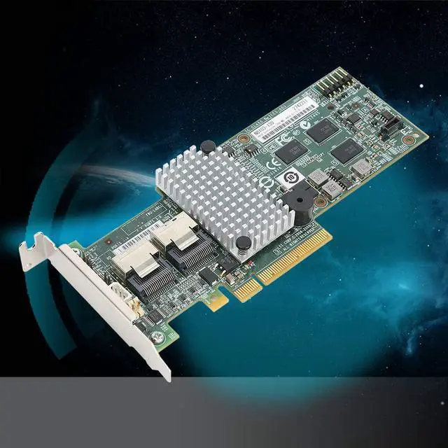 Alt view image 5 of 7 - RAID Controller Card for LSI 9264 8i M8103, PCIE RAID Card with 6GBps Speed, 256MB Cache, Supports RAID0 1 5 6, 8X SATA SAS Ports, 2X Mini SAS Connectors for Server Storage Upgrade