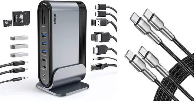 Main image of Baseus 17-in-1 USB C Docking Station &USB C Cable 100W