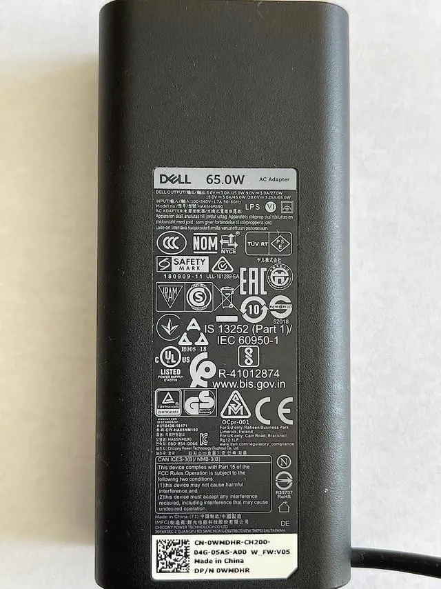 Alt view image 5 of 7 - FOR DELL New Replacement Dell 65W Type-C AC Adapter For Dell 11 3100 2-in-1 Chromebook, Compatible with P/N HA65NM190, 0WMDHR, WMDHR, MVPDV, 0MVPDV.