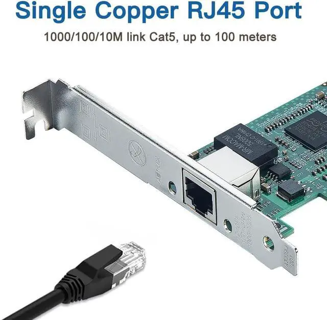 Alt view image 2 of 6 - Gigabit PCIe NIC with Dell Broadcom BCM5751 Chip, 1Gb Network Card Compare to Broadcom BCM5751-T1 NIC, Single RJ45 Ports, PCI-E X1, Ethernet Card with Low Profile for Windows/Windows Server/Linux