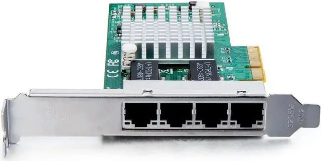 Alt view image 7 of 7 - Gigabit 4 Port NIC with Intel I350 Chip, 1Gb Network Card Compare to Intel I350-T4 NIC, Quad RJ45 Ports, PCI Express 2.1 X4, Ethernet Card with Low Profile for Windows/Windows Server/Linux