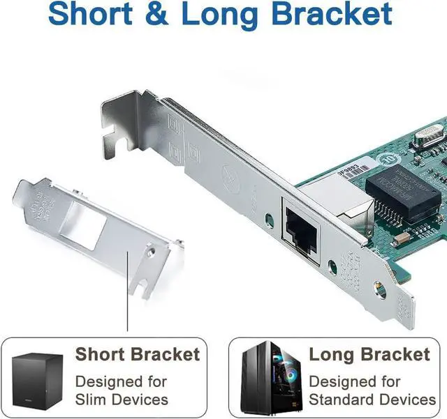 Alt view image 3 of 6 - Gigabit PCIe NIC with Intel 82574L Chip, 1Gb Network Card Compare to Intel EXPI9301CT/ EXPI9301CTBLK NIC, Single RJ45 Port, PCI Express X1, Ethernet Card for Windows/Windows Server/Linux