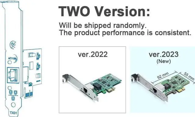 Alt view image 6 of 6 - Gigabit PCIe NIC with Intel 82574L Chip, 1Gb Network Card Compare to Intel EXPI9301CT/ EXPI9301CTBLK NIC, Single RJ45 Port, PCI Express X1, Ethernet Card for Windows/Windows Server/Linux