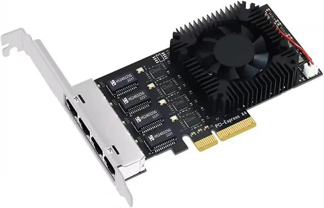 Alt view image 3 of 3 - 10Gtek 100M/1000M/2.5G NIC Network Card, Quad RJ-45 Port, with Realtek RTL8125BG Controller, Support Windows/Windows Server/Linux/Ubuntu/Centos/Vmware