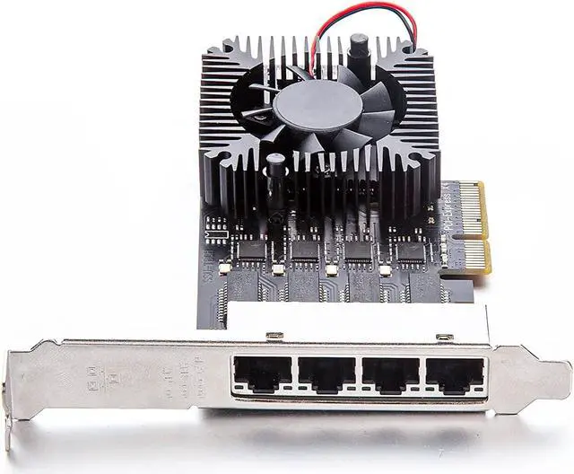Alt view image 2 of 3 - 10Gtek 100M/1000M/2.5G NIC Network Card, Quad RJ-45 Port, with Realtek RTL8125BG Controller, Support Windows/Windows Server/Linux/Ubuntu/Centos/Vmware